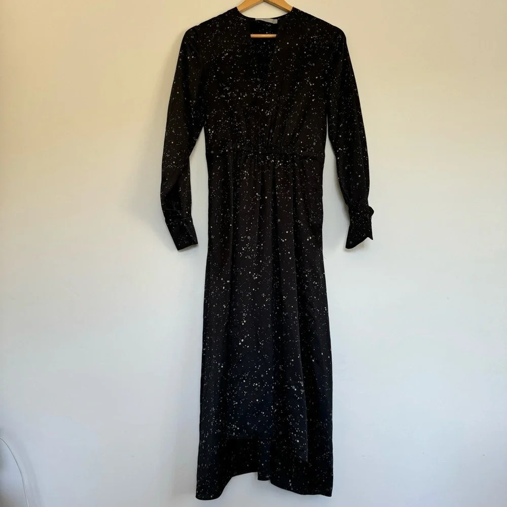Vince Constellation print poet dress with pockets Size: XS - Picture 2 of 10